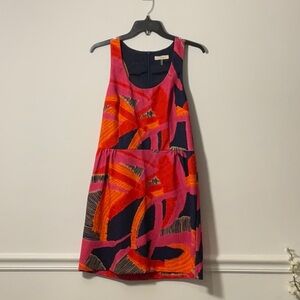 Trina Turk Pink and Orange Abstract Mini Dress